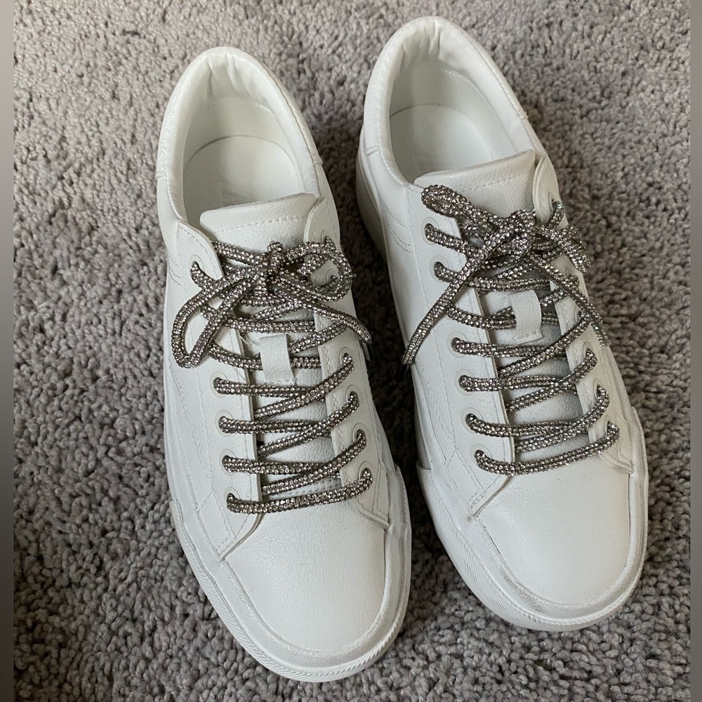 Zara White Sparkly Shoes